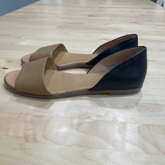 J. Crew Morgan Leather Peep Toe Flats - Picture 3 of 10